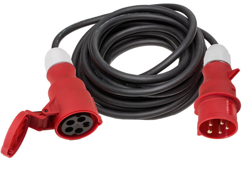 400 V / 32 A Gummi-Verlängerungskabel 4,0 mm² - 25 m
