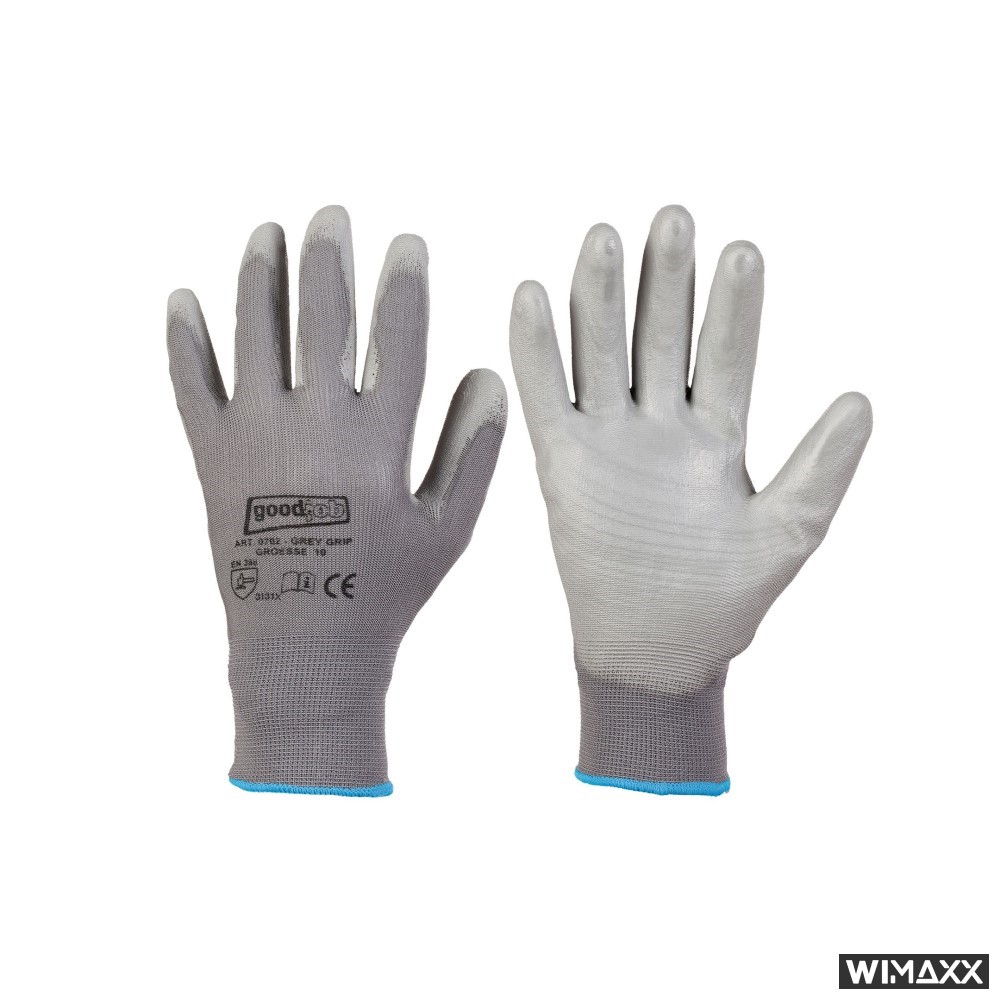 *GREY GRIP* GOODJOB® HANDSCHUHE | 12 Paar